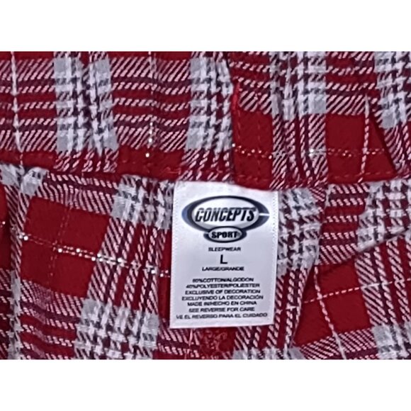 Arkansas Razorbacks Plaid Pajama Pants Metallic Lounge Sleepwear Adult Large - Picture 5 of 7